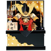 A-399 五月人形 大鍬金彫金兜飾り 10号  収納 会津塗り