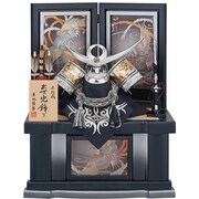 A-433 五月人形 剛竜シルバー上杉兜飾り 13号 収納