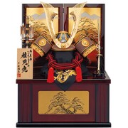 A-439 五月人形 着用朱赤威兜飾り 30号 収納