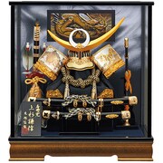 YK-700 五月人形 金盛上竜上杉兜ケース 10号 オルゴール付
