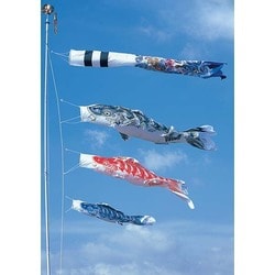 こいのぼり３匹・雲竜吹き流し１本　 庭園用 4m　東旭「積美画シリーズ」 鯉のぼり こいのぼり 鯉3,4,5匹 吹流し6m 大型 【特選】お庭 最