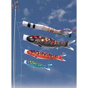 雅 [鯉のぼり 庭用 6m ポリエステルサテン雲龍吹流し 撥水加工 3匹6点セット]