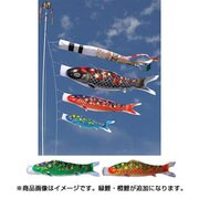 雅 [鯉のぼり 庭用 6m ポリエステルサテン雲龍吹流し 撥水加工 5匹8点セット]