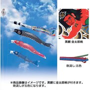 優輝 [鯉のぼり 庭用 10m 五色吹流し 金太郎付 3匹6点セット]