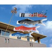 積美画スターゴールド SS#50化 [鯉のぼり ベランダ用 雲龍吹流し付 ベランダ手すり化粧箱セット]