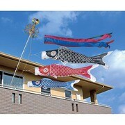 優輝 S#50 [鯉のぼり ベランダ用 五色吹流し付 ベランダ手すり化粧箱セット]