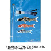 積美画 ちりめん金彩 4m 黒 [鯉のぼり 単品 撥水加工]