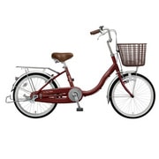 シティサイクル ティータイム ダイナモ仕様 20型 変速なし エンジ系メタリック TT20F