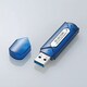 USB3.0 セキュリティ機能 8GB ブルーシルバー MF-AU3A08GBS