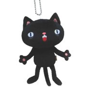 ヨワソーズ ボールチェーン ネコ Mサイズ 黒 [キャラクターグッズ]