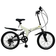 折りたたみ自転車 20型 外装6段変速 ホワイト AJ20-2 ホワイト