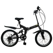 折りたたみ自転車 20型 外装6段変速 ブラック AJ20-2 ブラック