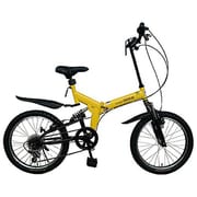 折りたたみ自転車 20型 外装6段変速 イエロー AJ20-2 イエロー