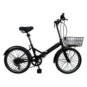 折りたたみ自転車 20型 外装6段変速 ブラック AJ20-K ブラック