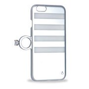 ジュエルフォン [iPhone 6用ケース ボーダーシルバー]