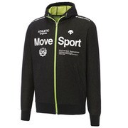 DAT2501-BKGN-O [DOTMESH SWEAT HOODEDJACKET ドットメッシュスウェット フーデッドジャケット Oサイズ ブラック/グリーン]