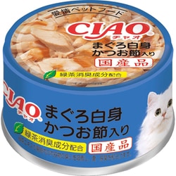 CIAO（チャオ） まぐろ白身 かつお節入り 緑茶消臭成分配合 [猫用 ゼリー 85g 一般食]