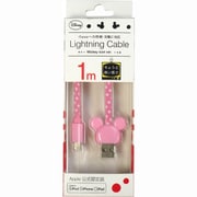 ディズニー Lightningケーブル 1m ミッキー ピンク