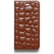 Z5628i6 [iPhone 6s/6用ケース クロコキルティングダイアリー ブラウン]