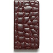 Z5629i6 [iPhone 6s/6用ケース クロコキルティングダイアリー ワイン]