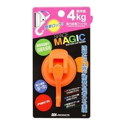 強力吸盤フック Mサイズ オレンジ SPM-02OR