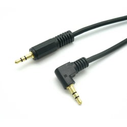 オーディオミニプラグ 片側L型 3.5mm オス-オス 0.5m LAV-SS05MA