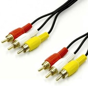 RCA(赤白黄)×RCA(赤白黄)音声映像用ケーブル(金メッキ) 2m LAV-VRCA2M