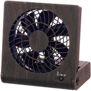 Pieria(ピエリア) コンパクトデスクファン 3電源 ダークウッド FSQ-101U(DWD)