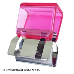 スライドクリップ [クリア] L5コ入 ピンク SCC-L5P