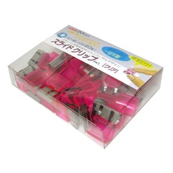 スライドクリップ [クリア] L20コ入 ピンク SCC-L20P