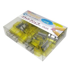スライドクリップ [クリア] L20コ入 イエロー SCC-L20Y