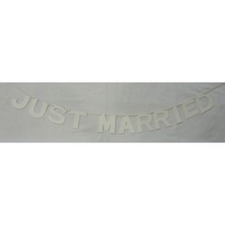 ミニペーパーガーランド JUST MARRIED ホワイト PG-M-001