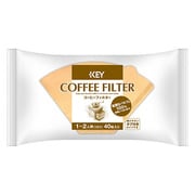 コーヒーフィルター 1-2人用 無漂白 タブ付き 40P