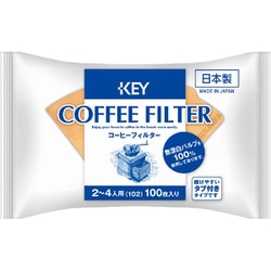 コーヒーフィルター 無漂白タブ付 100P