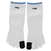 SOCKS-120 F W/BL [足底サポート5本指ソックス フリーサイズ ホワイト×ブルー]