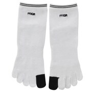 SOCKS-120 F W/GR [足底サポート5本指ソックス フリーサイズ ホワイト×グレイ]