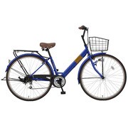 シティサイクル モチーフV 27型 外装6段変速 青系エナメル MOTP276F