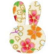 ファブリックステッカー JT 白 桜 うさぎ