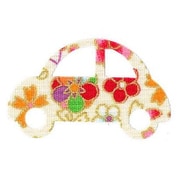 ファブリックステッカー JT 白 桜 くるま