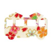 ファブリックステッカー JT 白 桜 でんしゃ