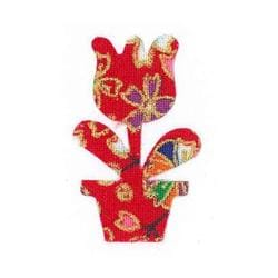 ファブリックステッカー JT 赤 小桜小梅 チューリップ