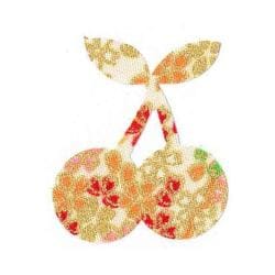 ファブリックステッカー JT 白 金小桜 さくらんぼ
