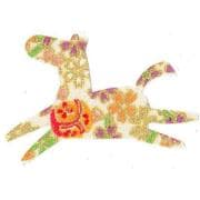 ファブリックステッカー JT 白 金小桜 うま