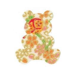 ファブリックステッカー JT 白 金小桜 くま