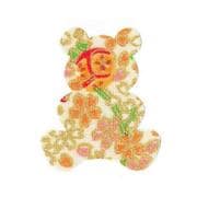 ファブリックステッカー JT 白 金小桜 くま