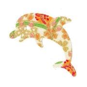 ファブリックステッカー JT 白 金小桜 いるか