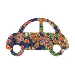ファブリックステッカー JT 紺 金小桜 くるま