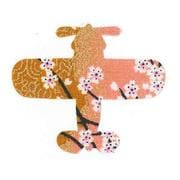 ファブリックステッカー JT 金茶 山桜 ひこうき