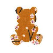 ファブリックステッカー JT 金茶 山桜 くま
