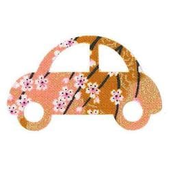 ファブリックステッカー JT 金茶 山桜 くるま